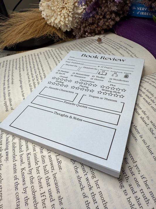 4x6 Book Review Notepad | Book Lover Stationery and Gifts