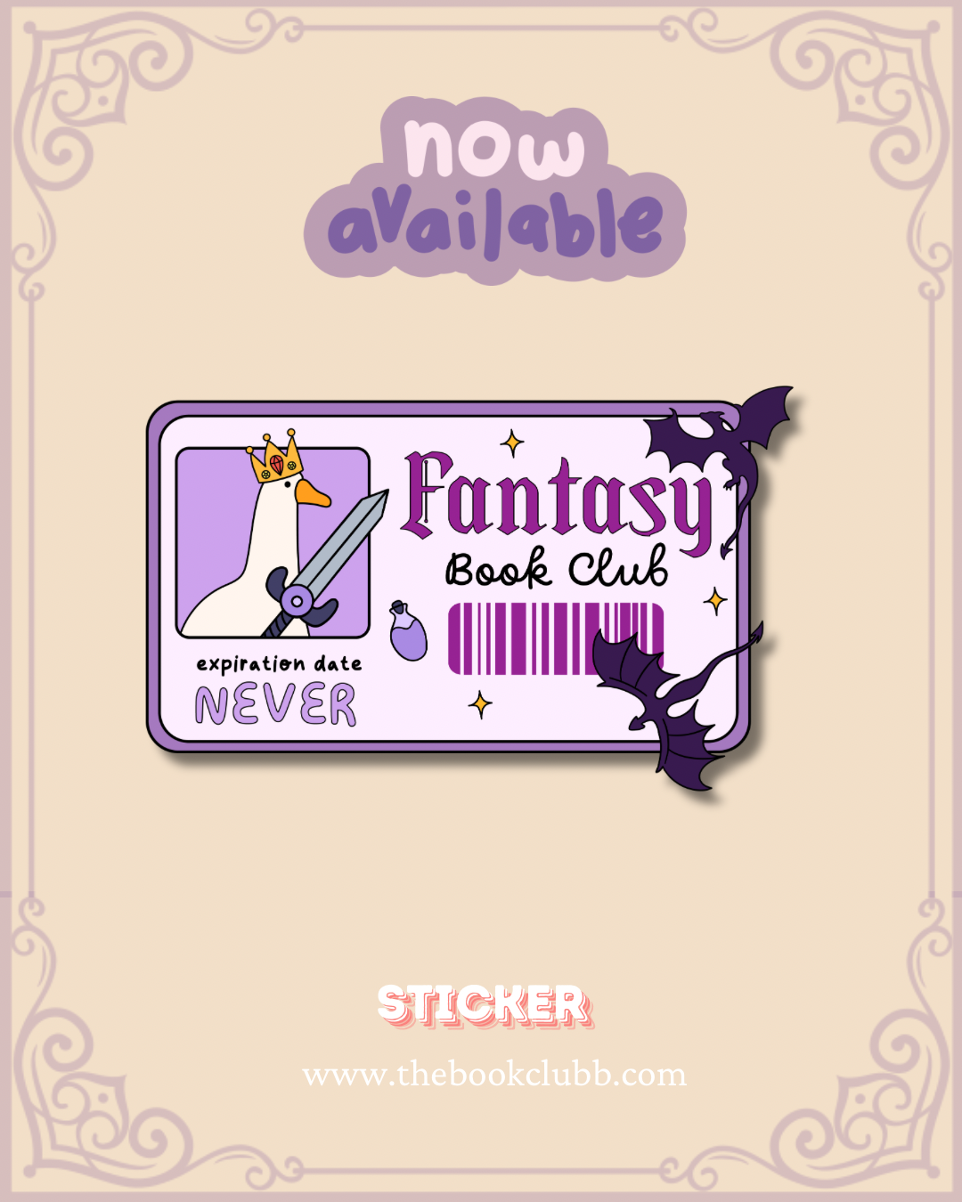 Fantasy Bookclub membership sticker