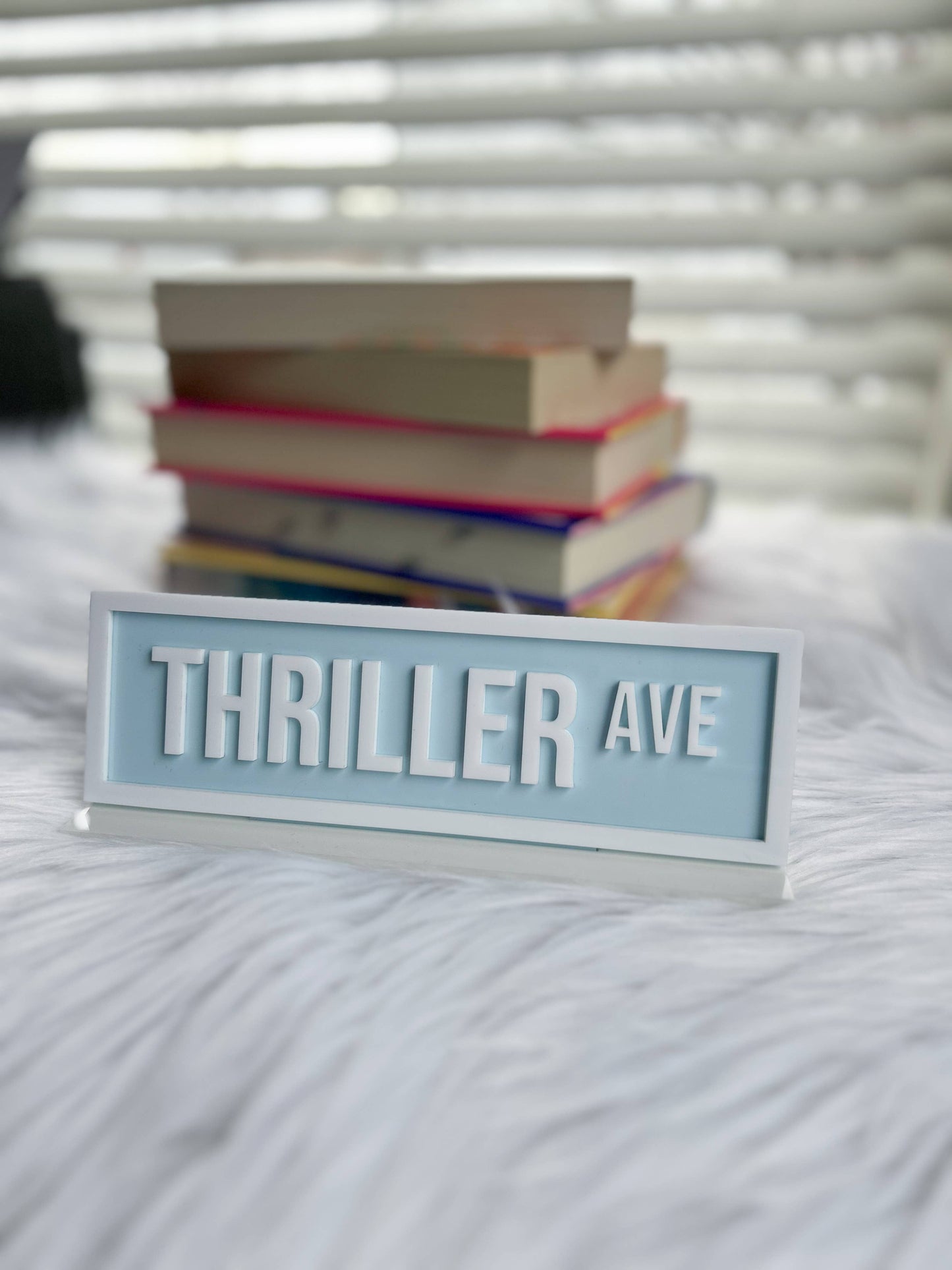 Thriller Ave Acrylic Shelf Sign w/ Stand