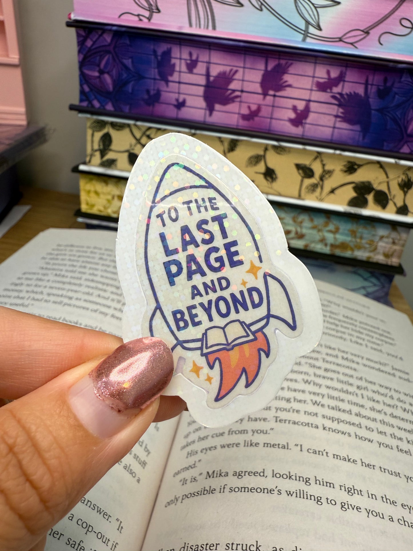 To the last page and beyond sticker