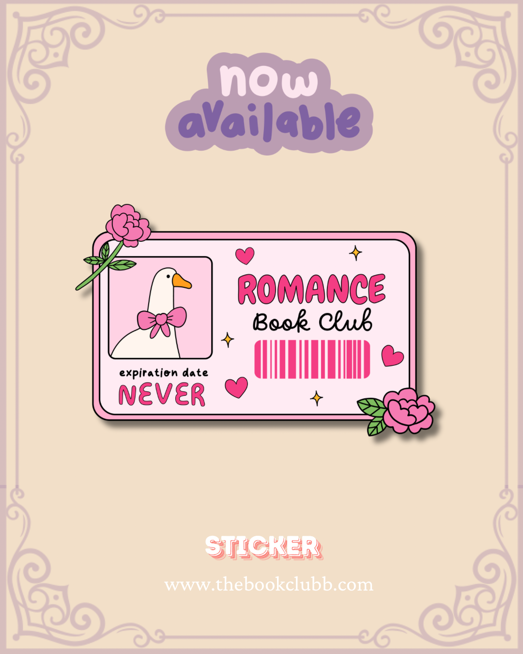 Romance Bookclub membership sticker