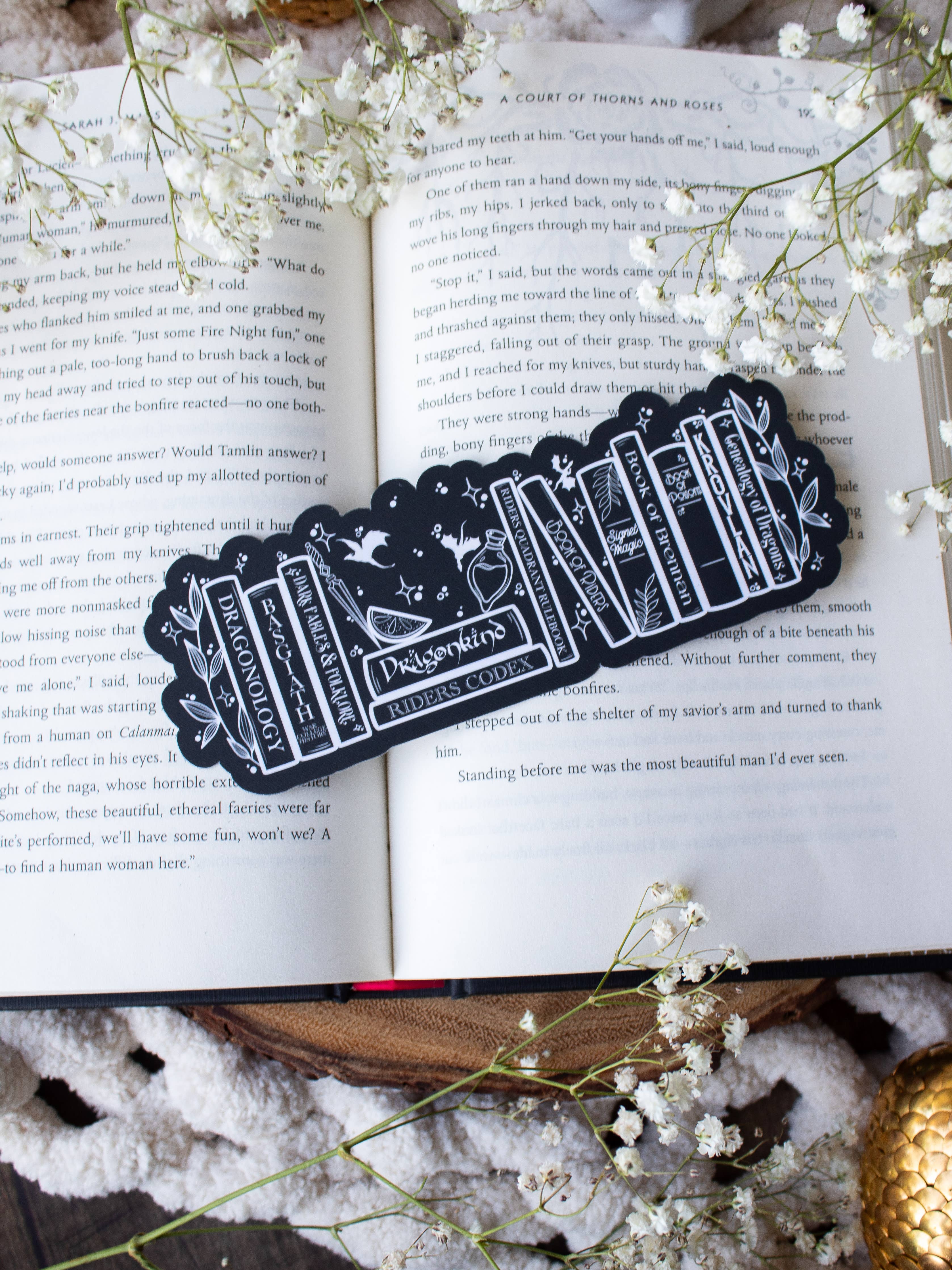 Fourth Wing Violet's Bookshelf Bookmark