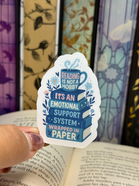 Reading is not a hobby sticker