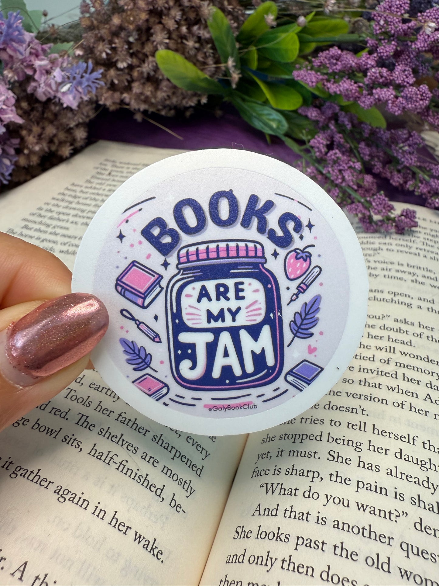 Books are my jam sticker