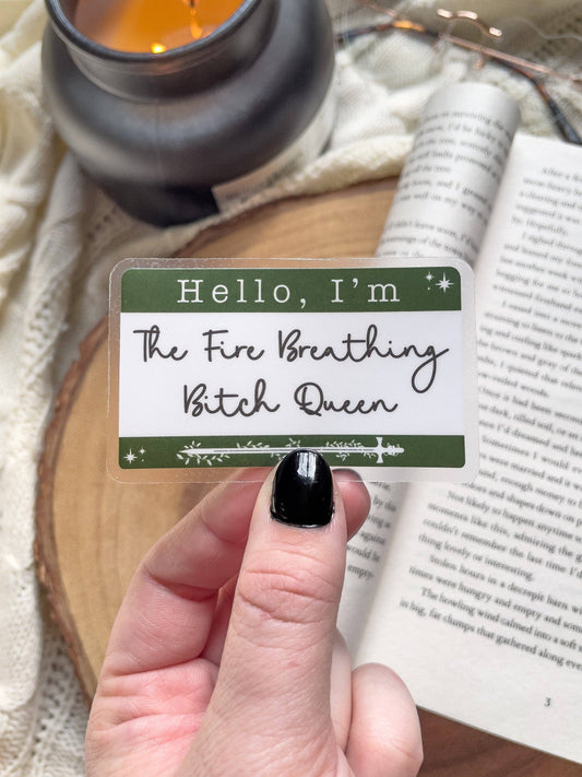 Fire Breath B Queen Sticker | Throne of Glass