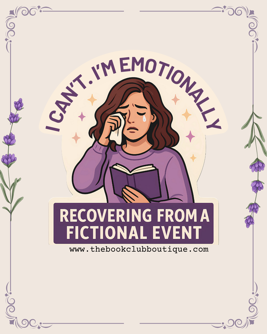 Recovering from a fictional event sticker