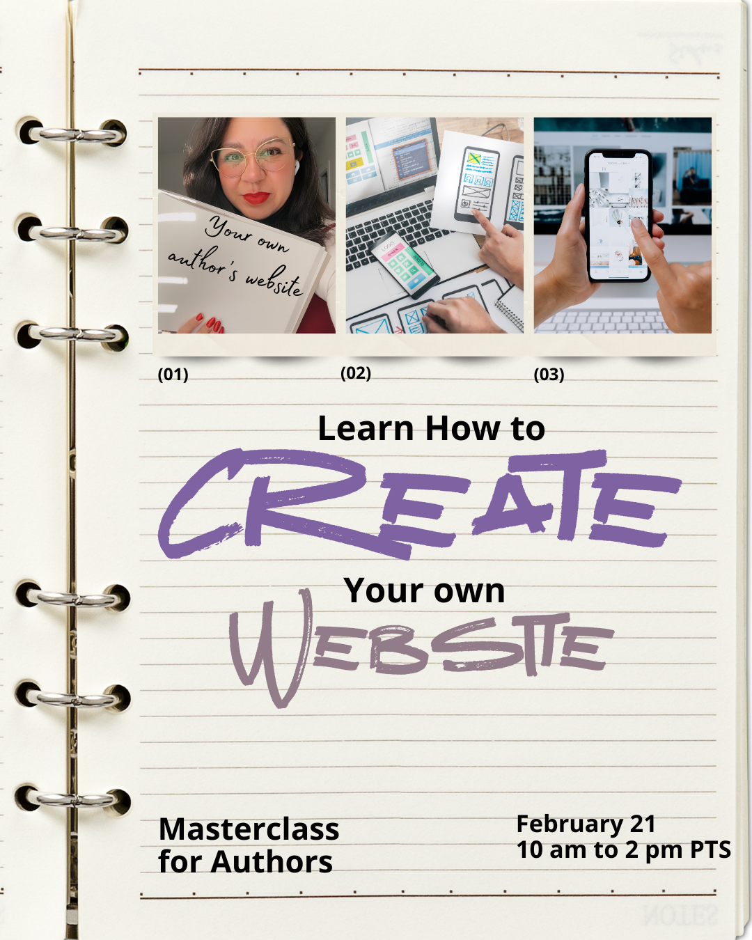 Website for authors - Live Masterclass