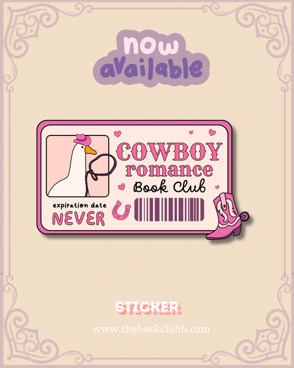 Cowboy Romace Bookclub membership sticker