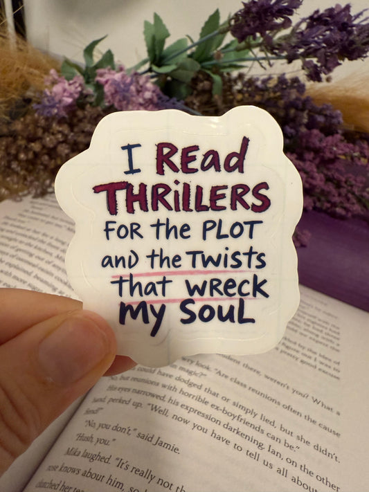 I read thrillers sticker