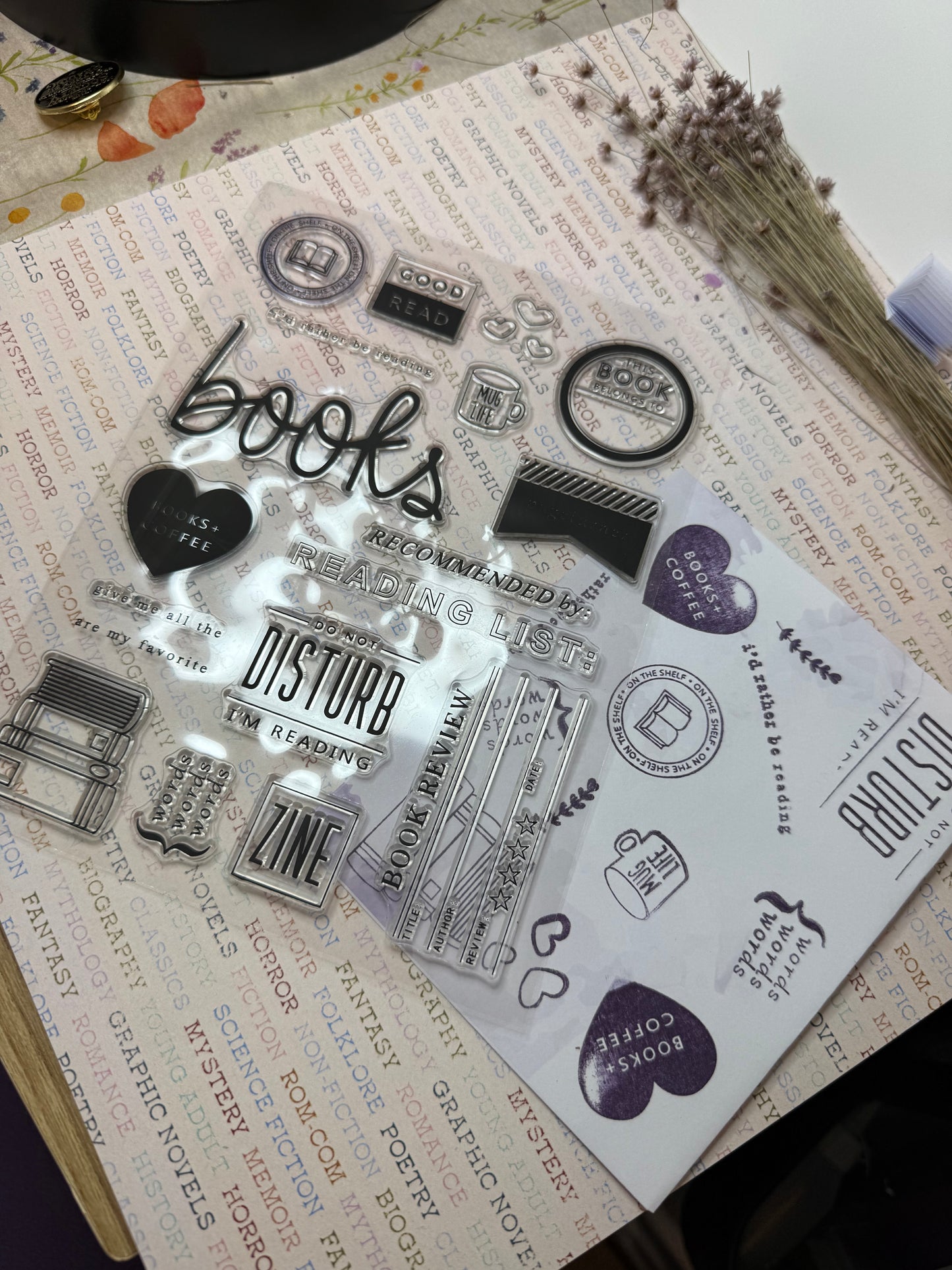Bookish stamp set