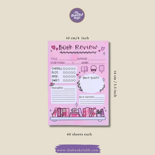 Book Review Sticky notes for book lovers