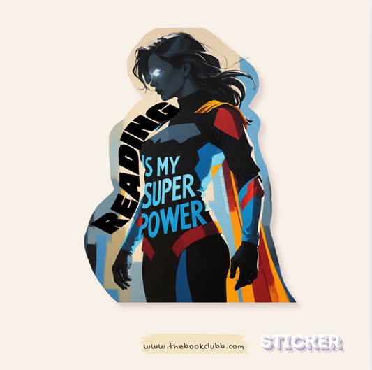 Reading is my superpower sticker colors