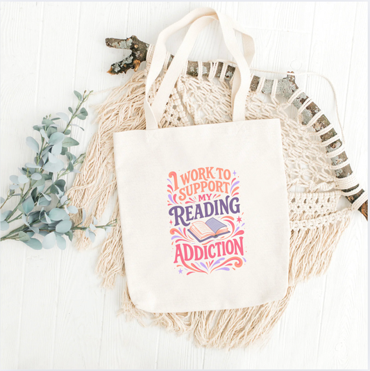 Reading Addiction Tote Bag