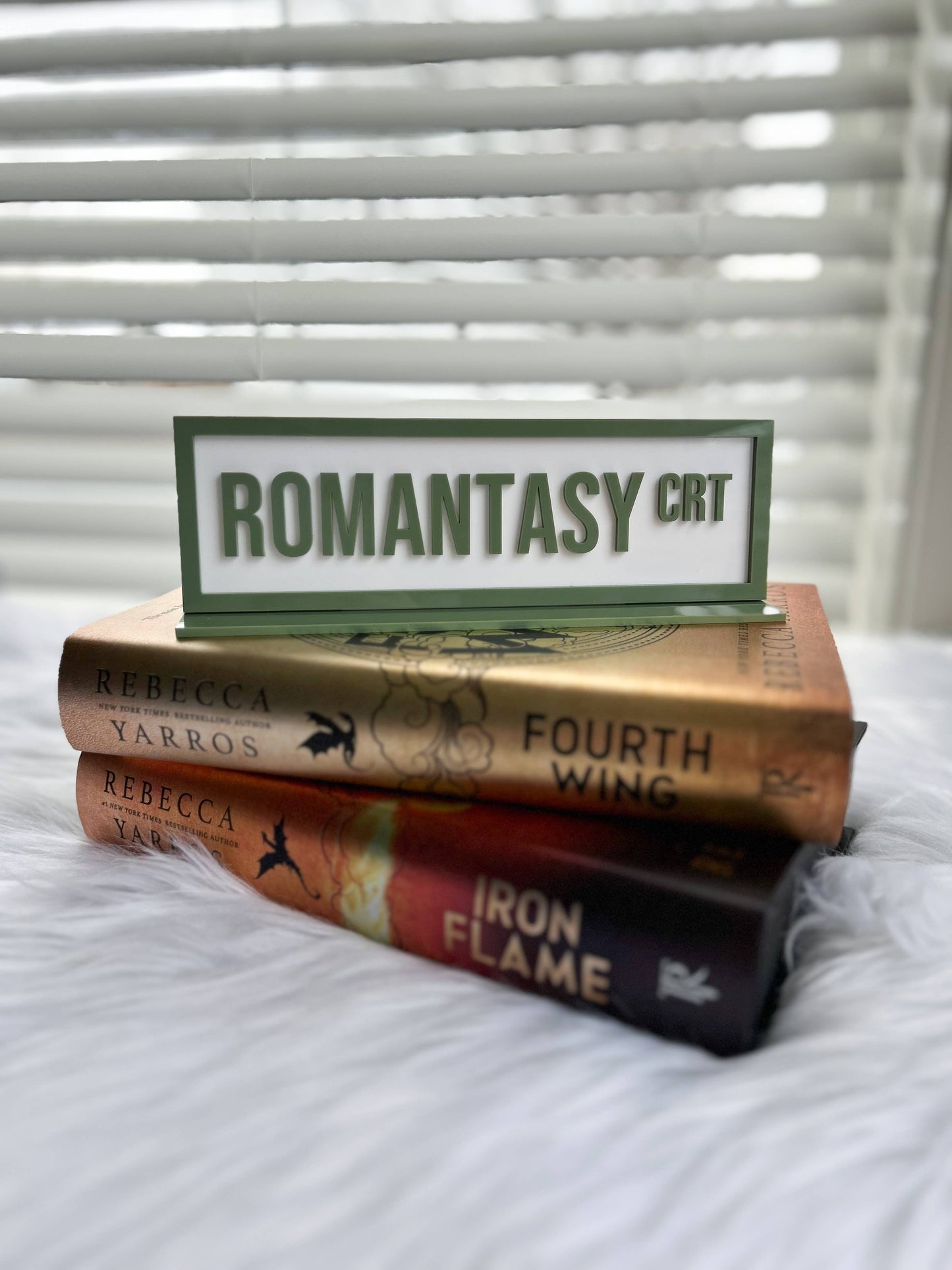 Romantasy Crt Acrylic Shelf Sign w/ Stand