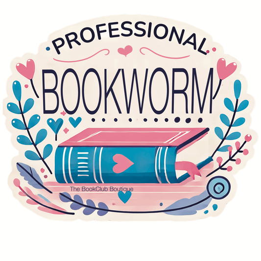 book worm book sticker