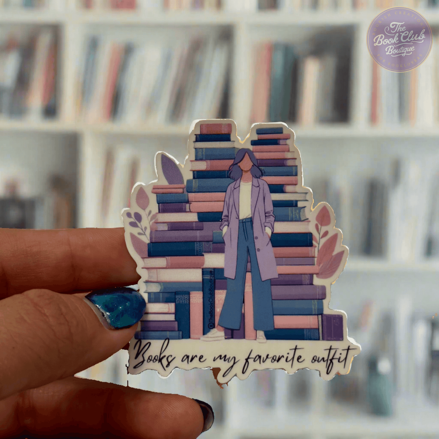 books are my outfit book sticker