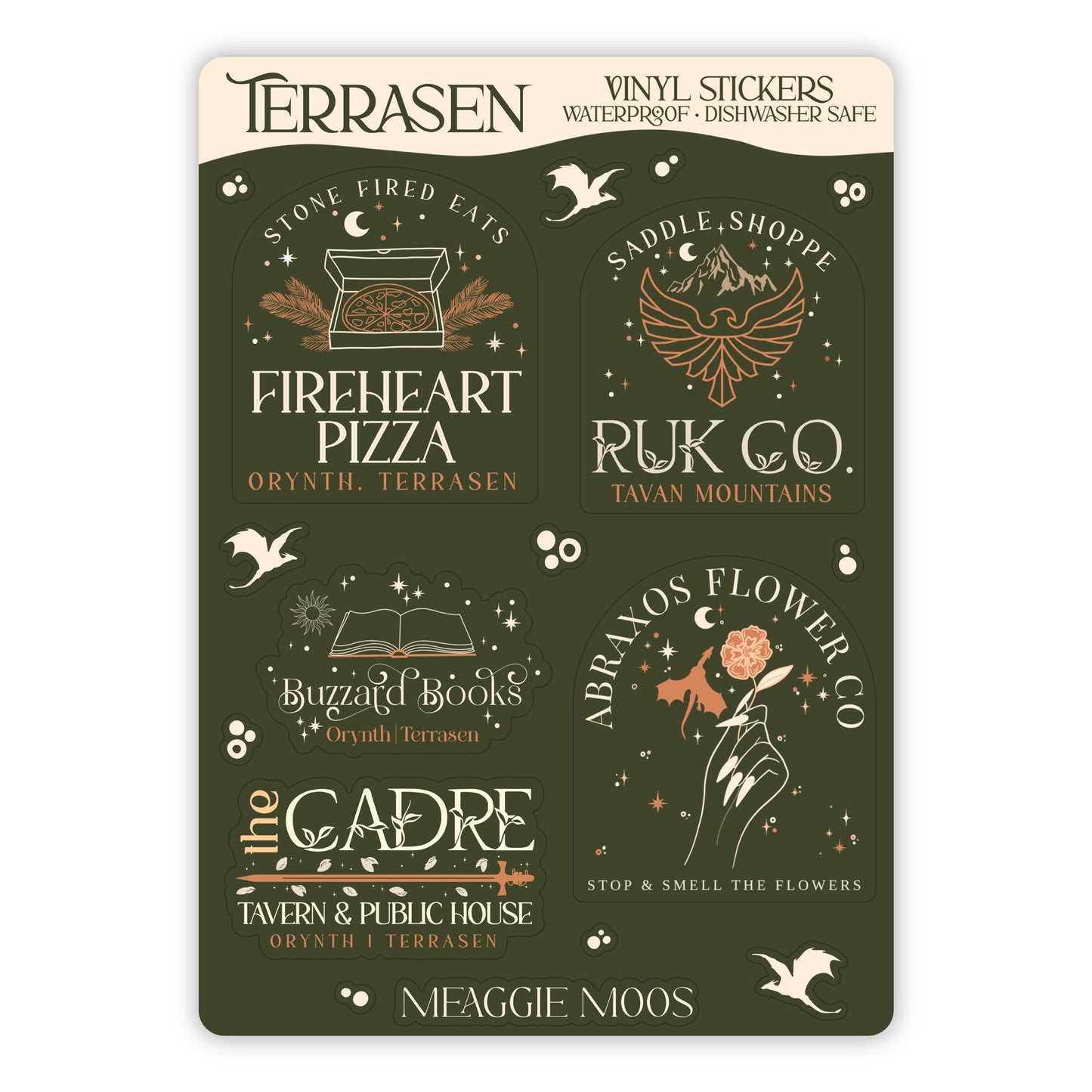 Terrasen Sticker Sheet | Throne of Glass