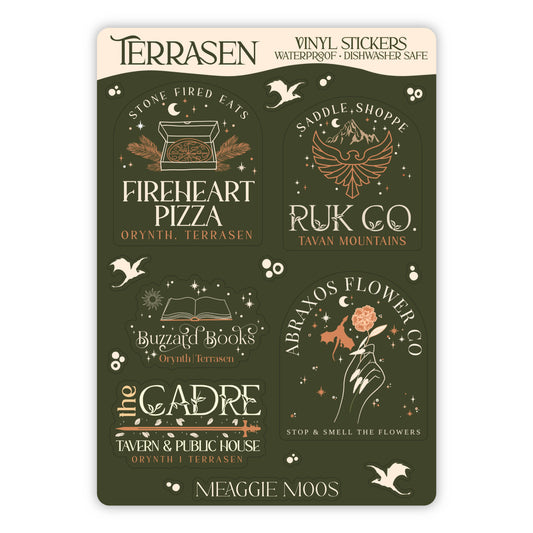 Terrasen Sticker Sheet | Throne of Glass