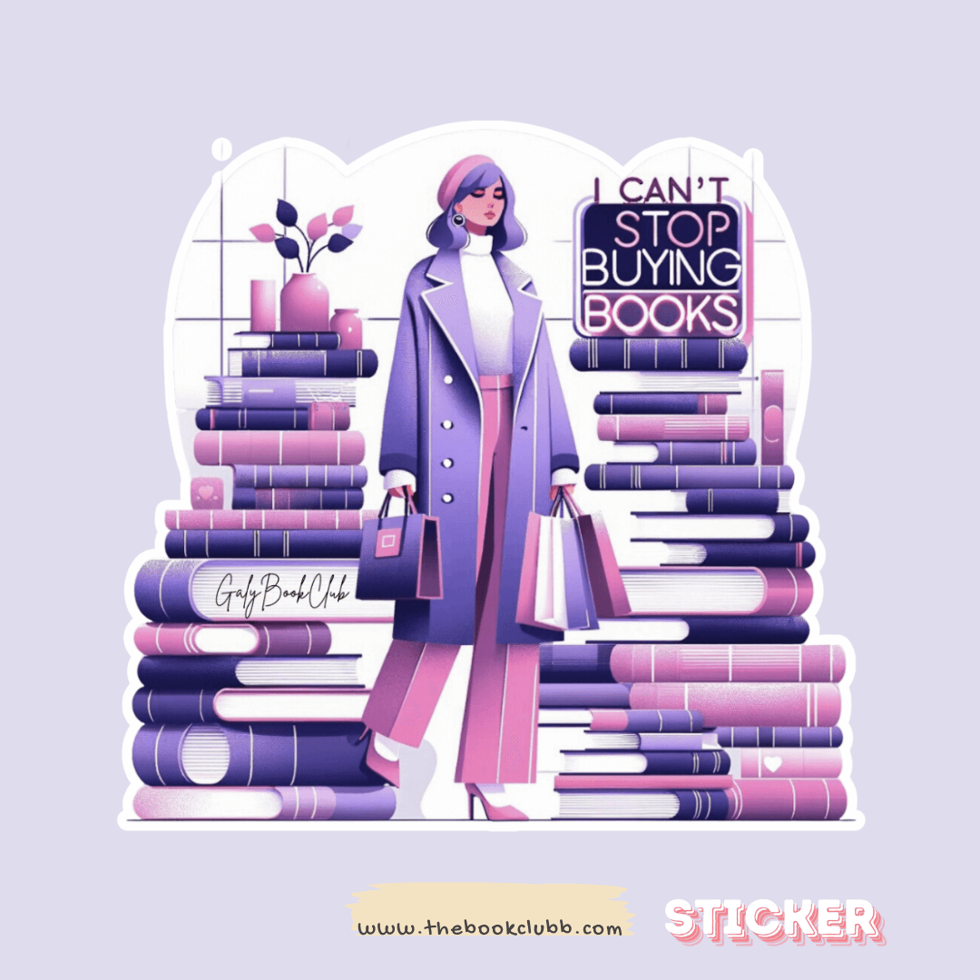 can't stop buying books book sticker