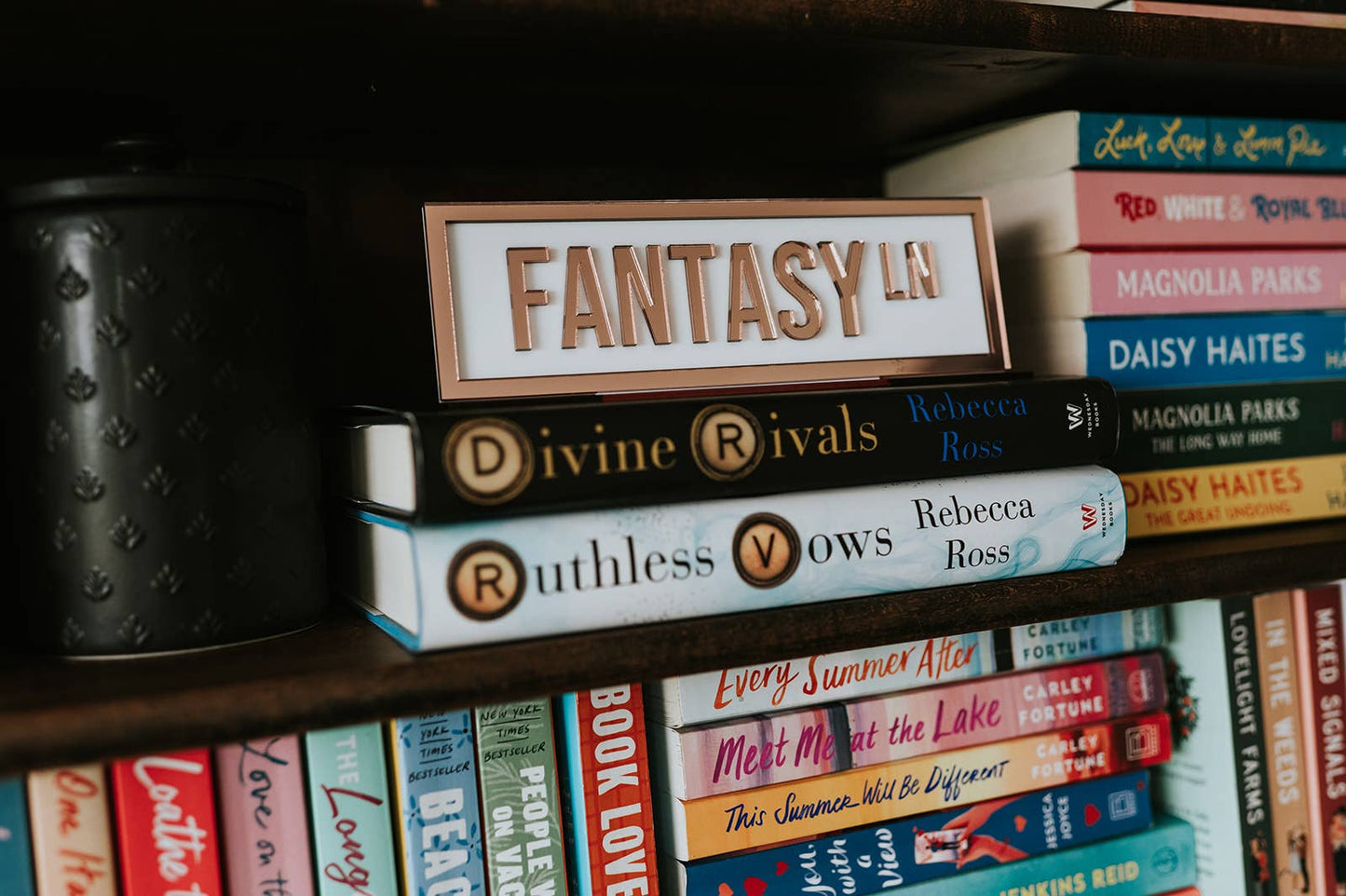 Fantasy Ln Acrylic Shelf Sign w/ Stand