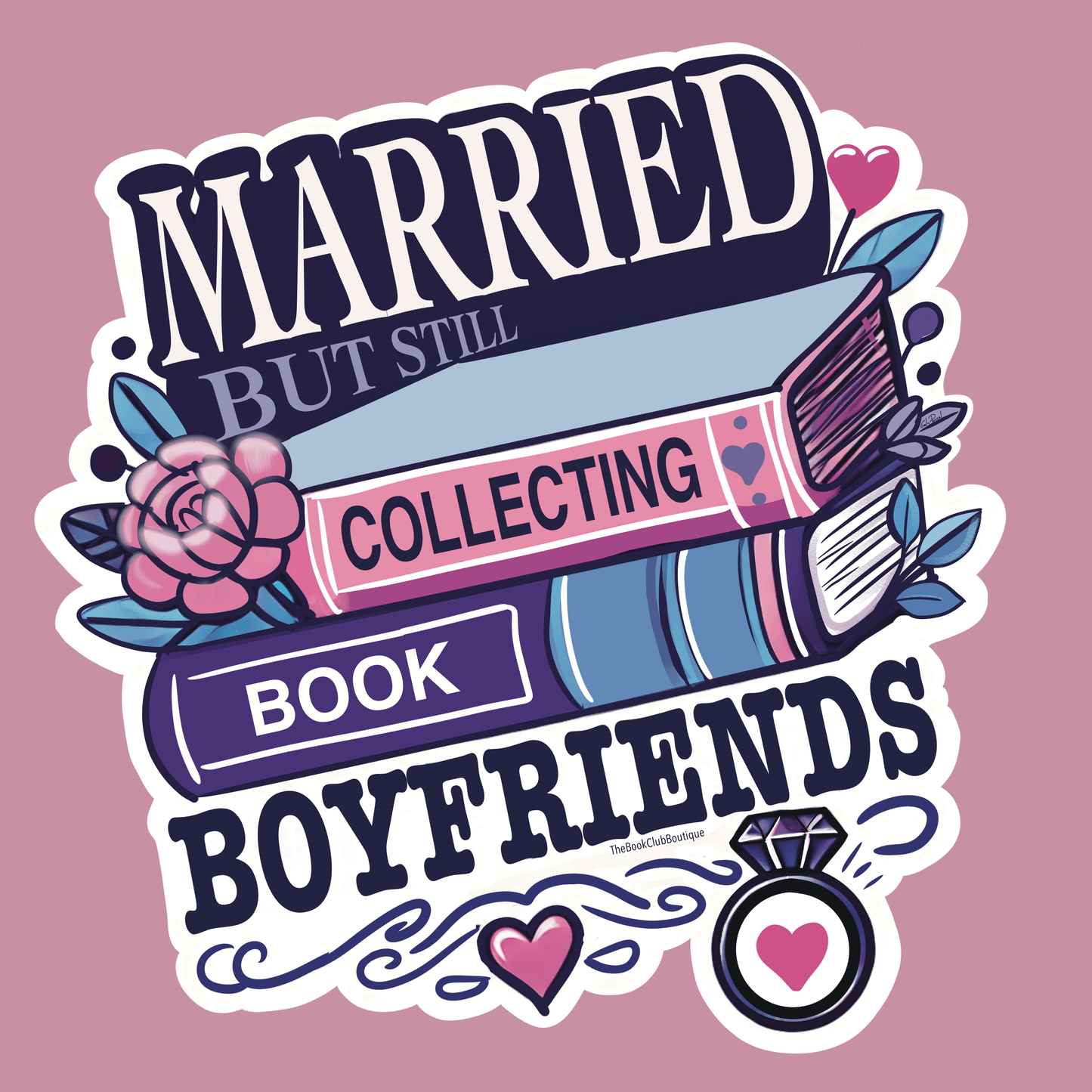 married but still collecting book boyfriends book sticker