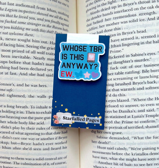 whose TBR is this anyway? bookmark