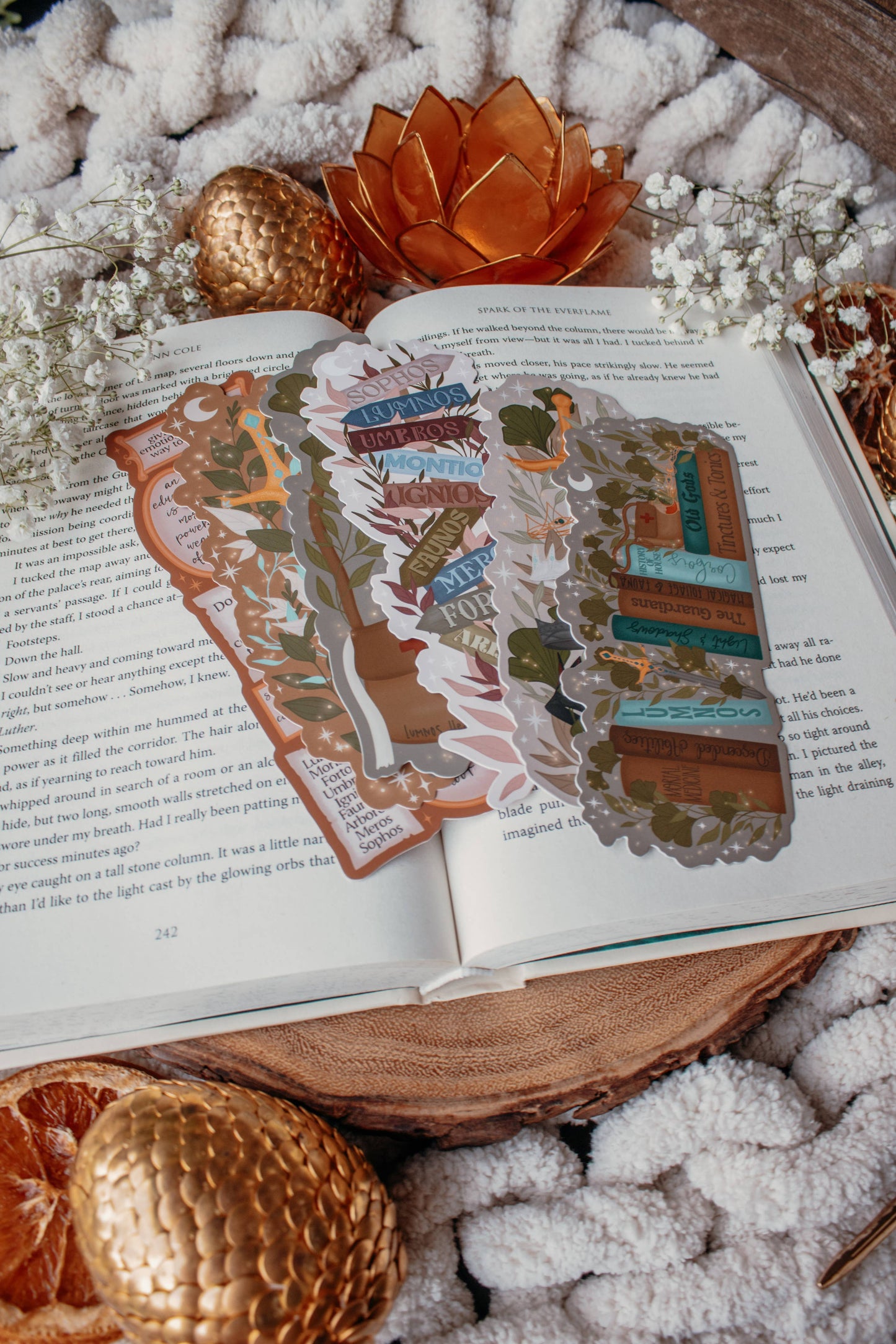 Diem's Bookshelf Die-Cut Bookmark | Everflame