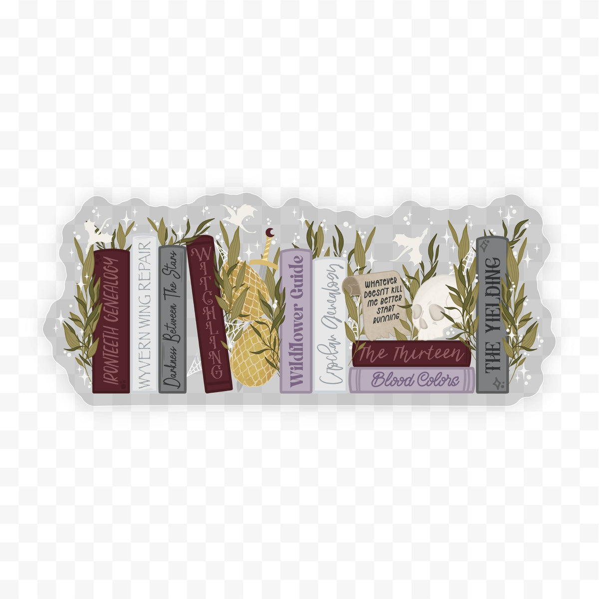 Manon's Bookshelf Waterproof Sticker