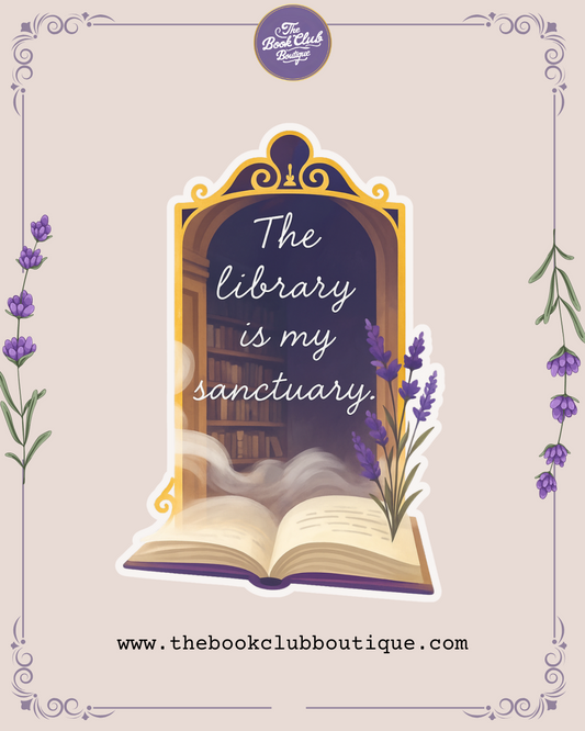 The library is my sanctuary sticker