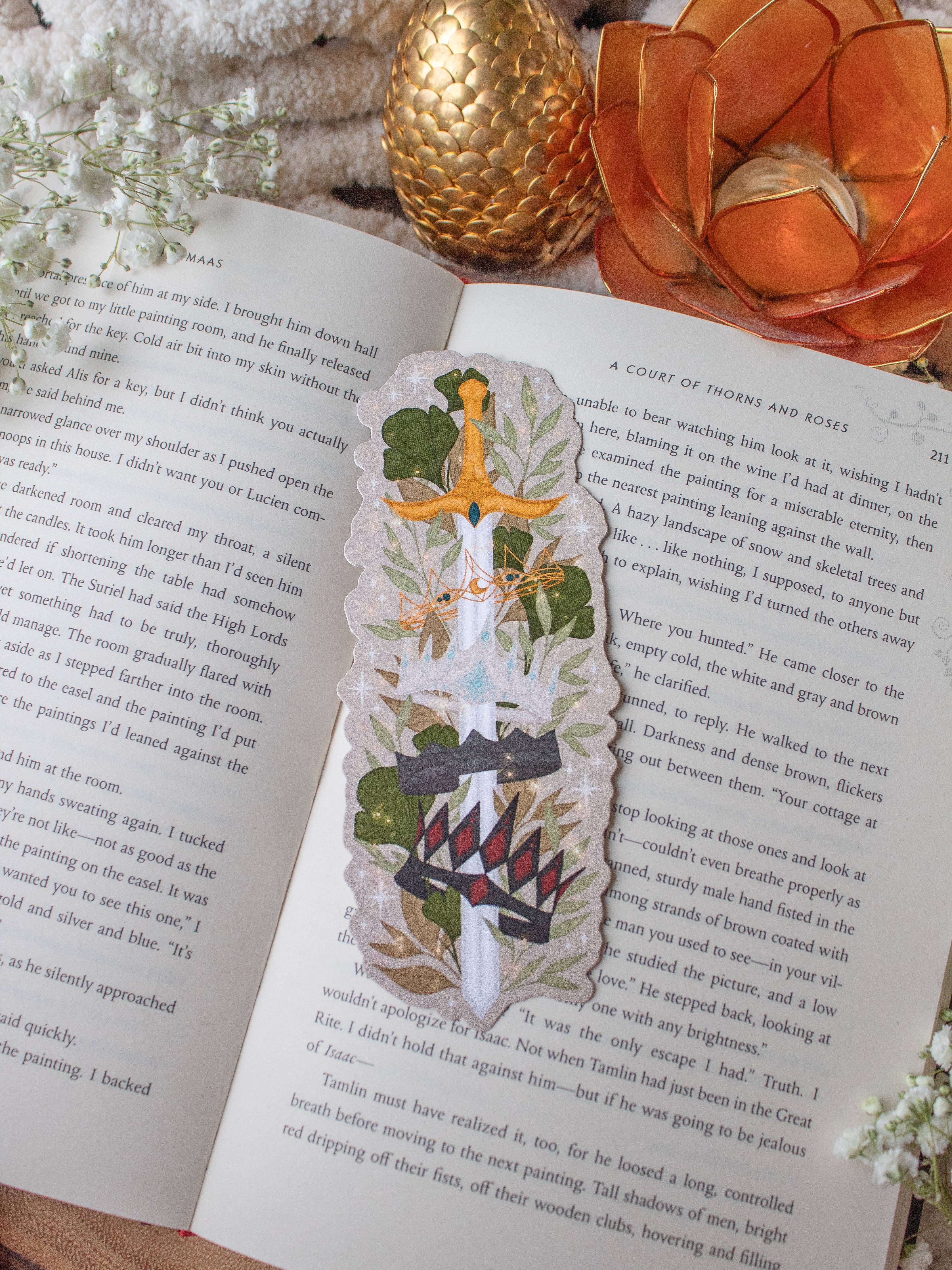 Emarion Crown Sword Die-Cut Bookmark | Everflame