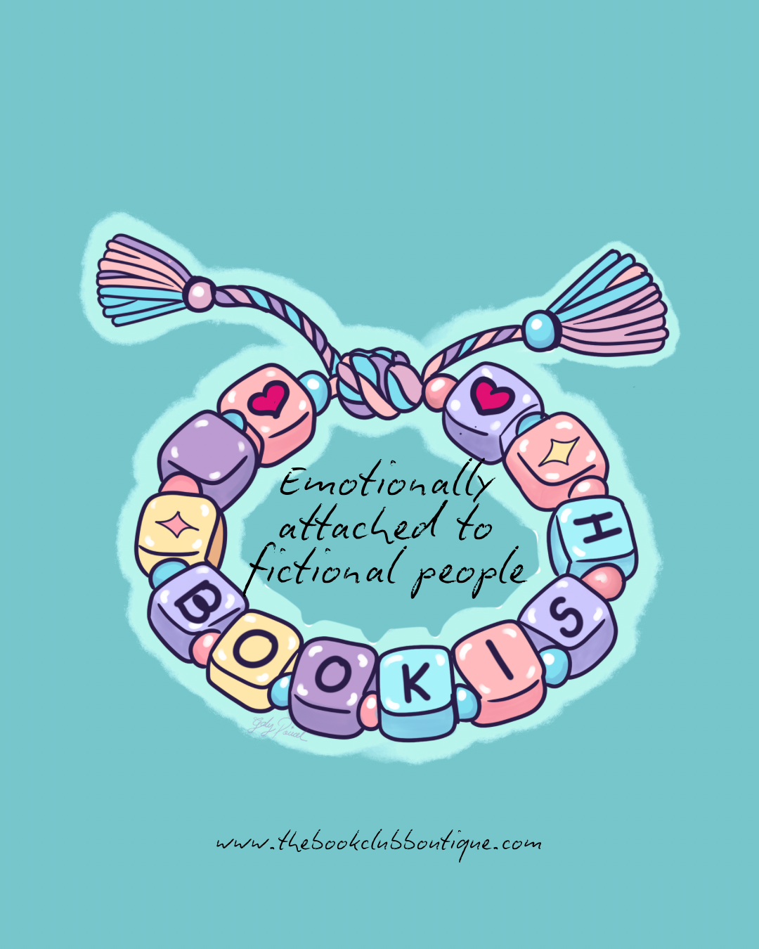 Emotionally attached to fictional people friendship bracelet sticker