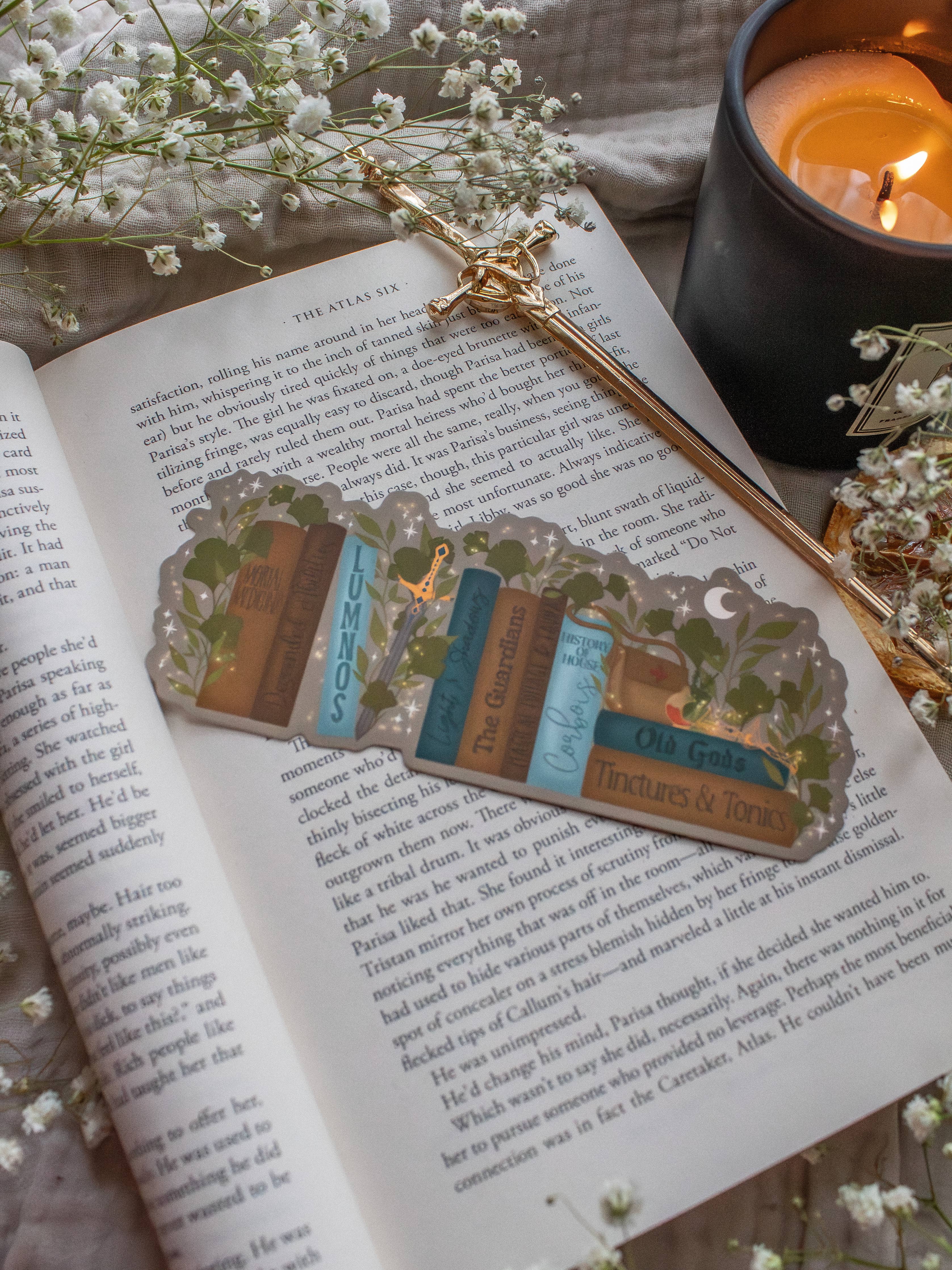 Diem's Bookshelf Die-Cut Bookmark | Everflame