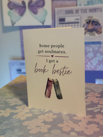Book bestie card - books