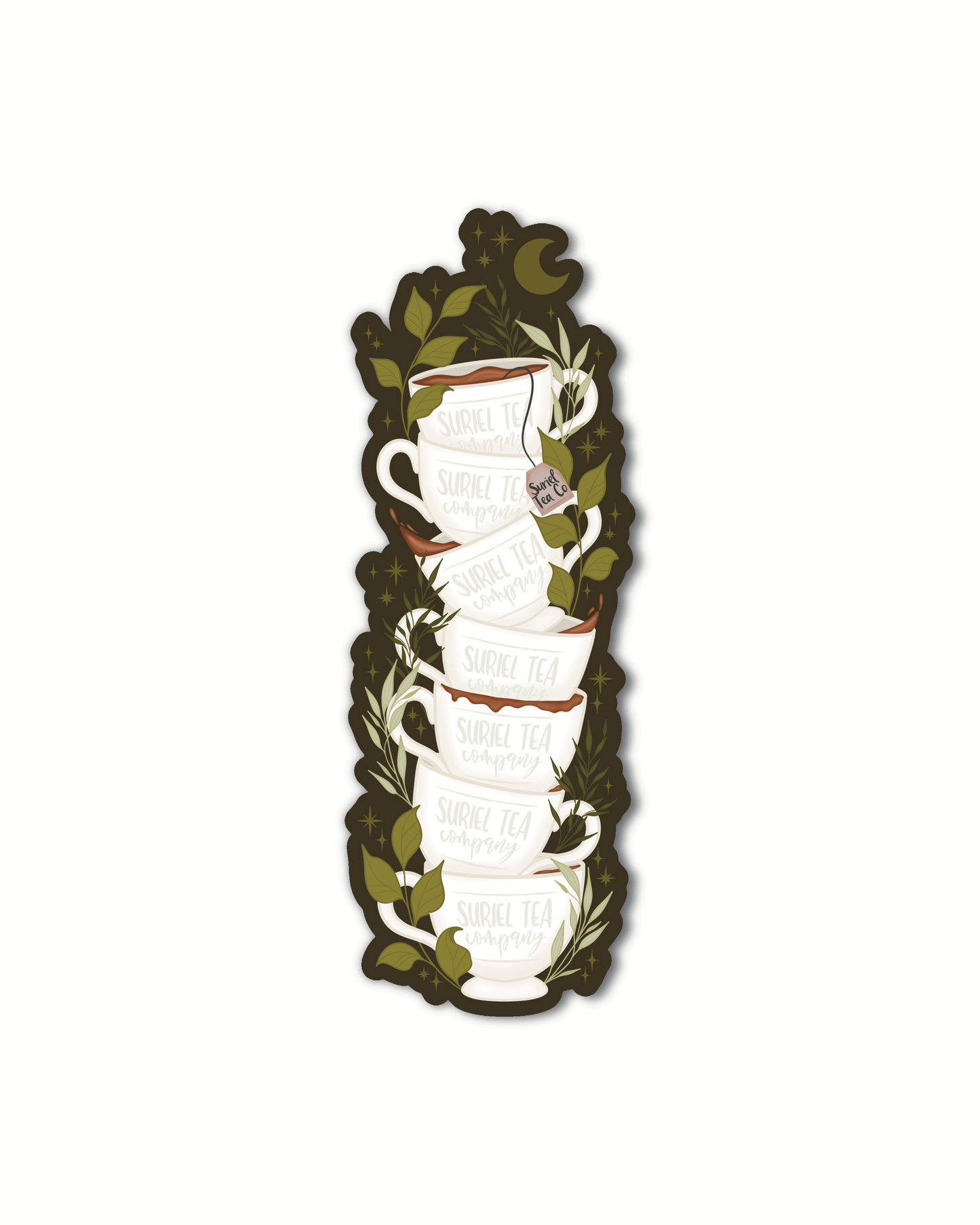 ACOTAR Suriel Tea Co Cupstack Die-Cut Bookmark