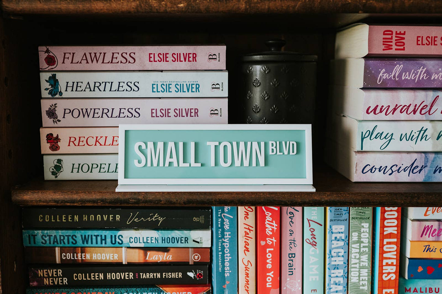 Small Town Blvd Acrylic Shelf Sign w/ Stand