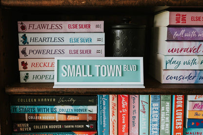 Small Town Blvd Acrylic Shelf Sign w/ Stand