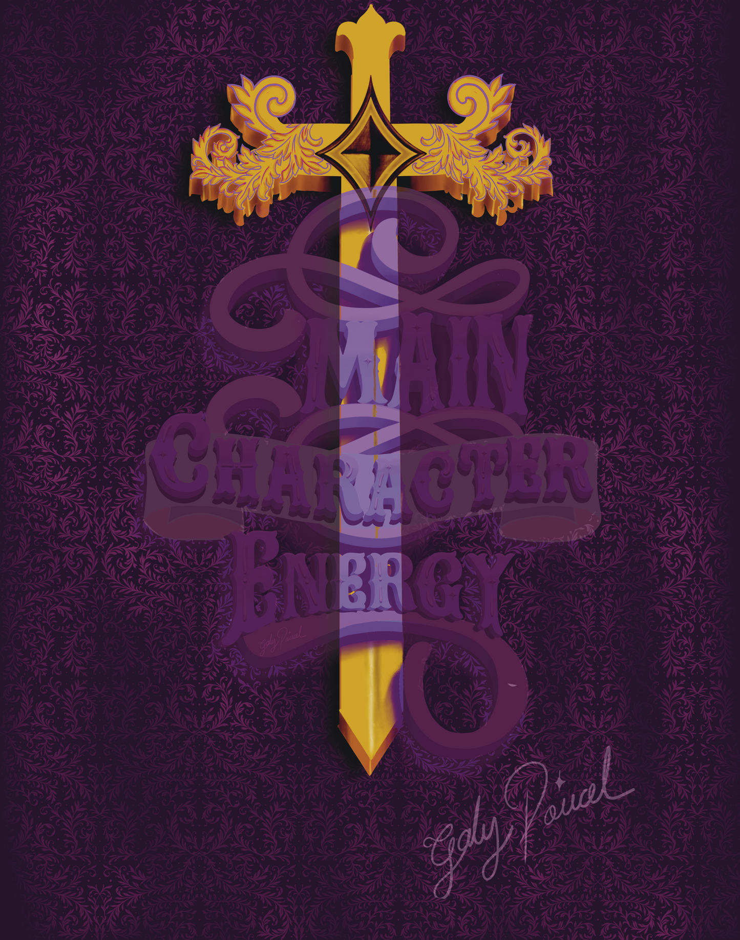 Main character energy sticker