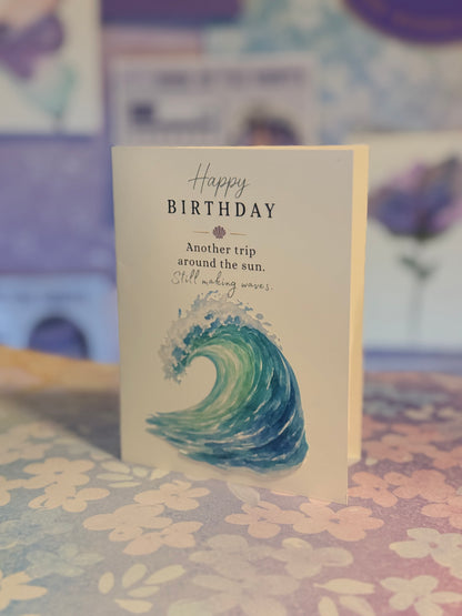 Happy Birthday Card - wave
