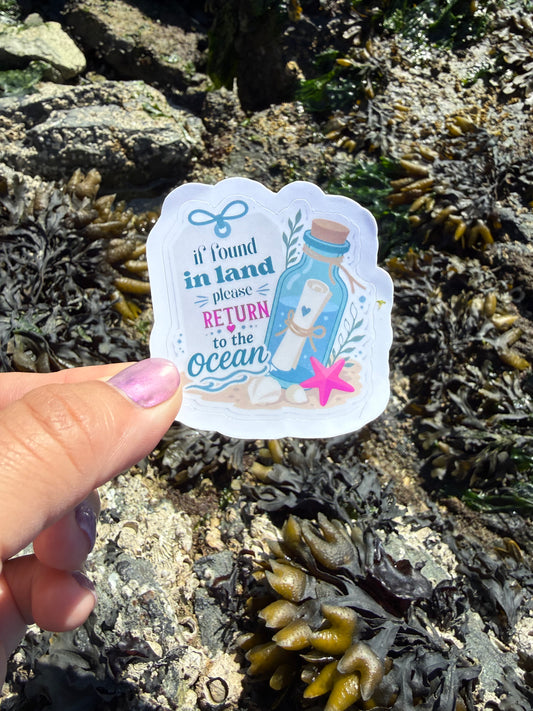 Return to the ocean sticker