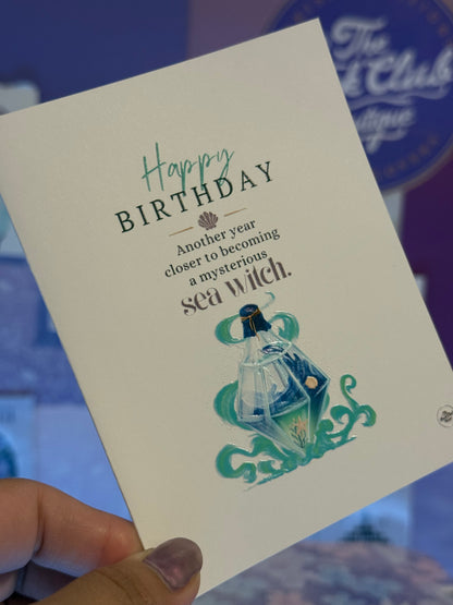 Happy Birthday Card - sea witch