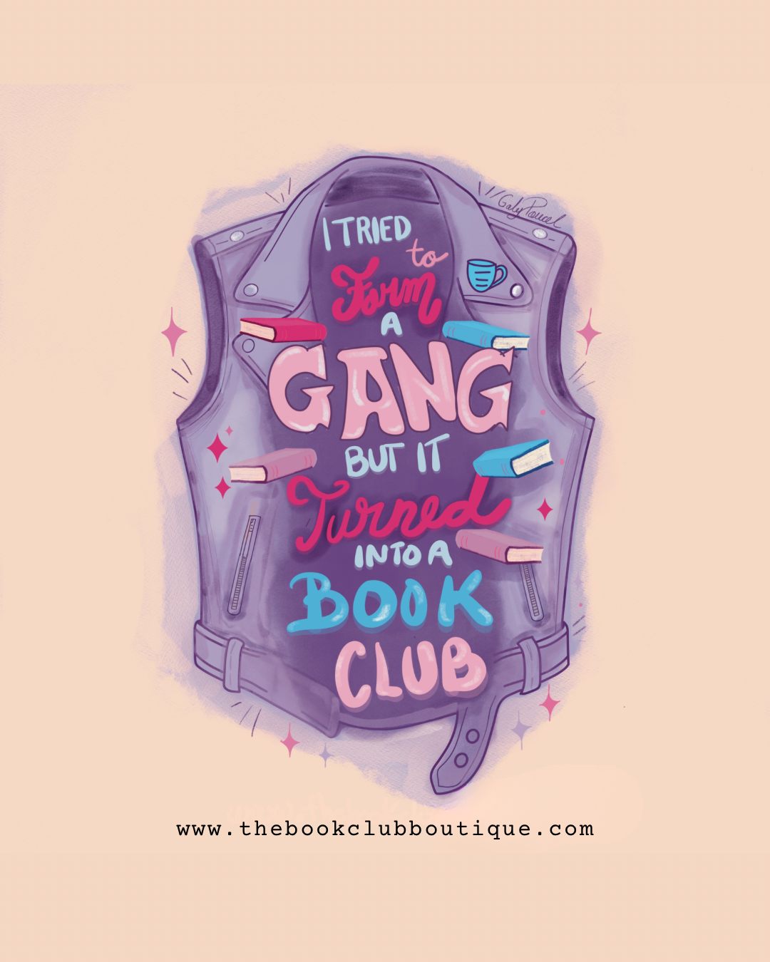 I tried to form a gang but it turned into a Bookclub waterproof sticker