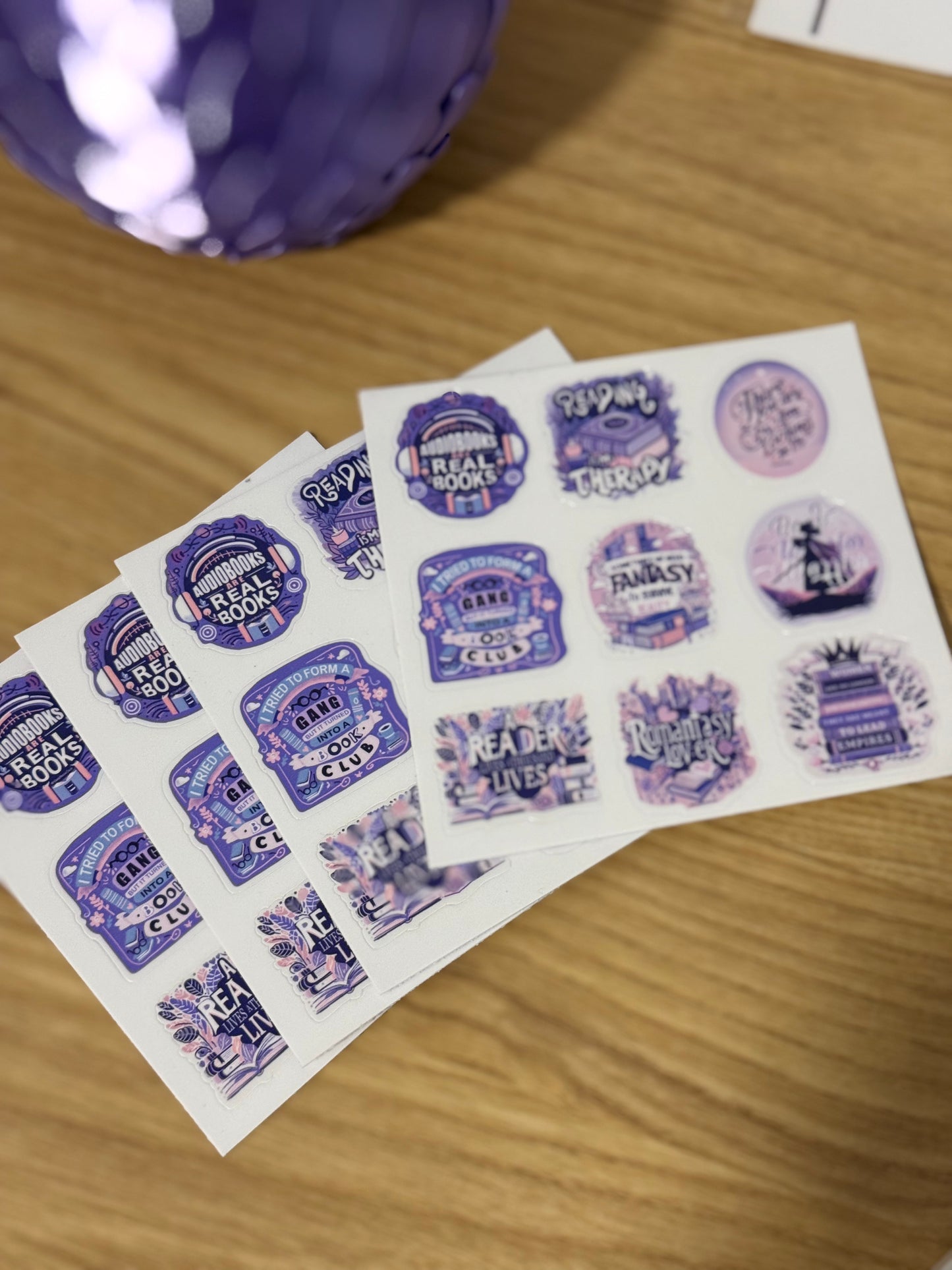 Book lover stickers set