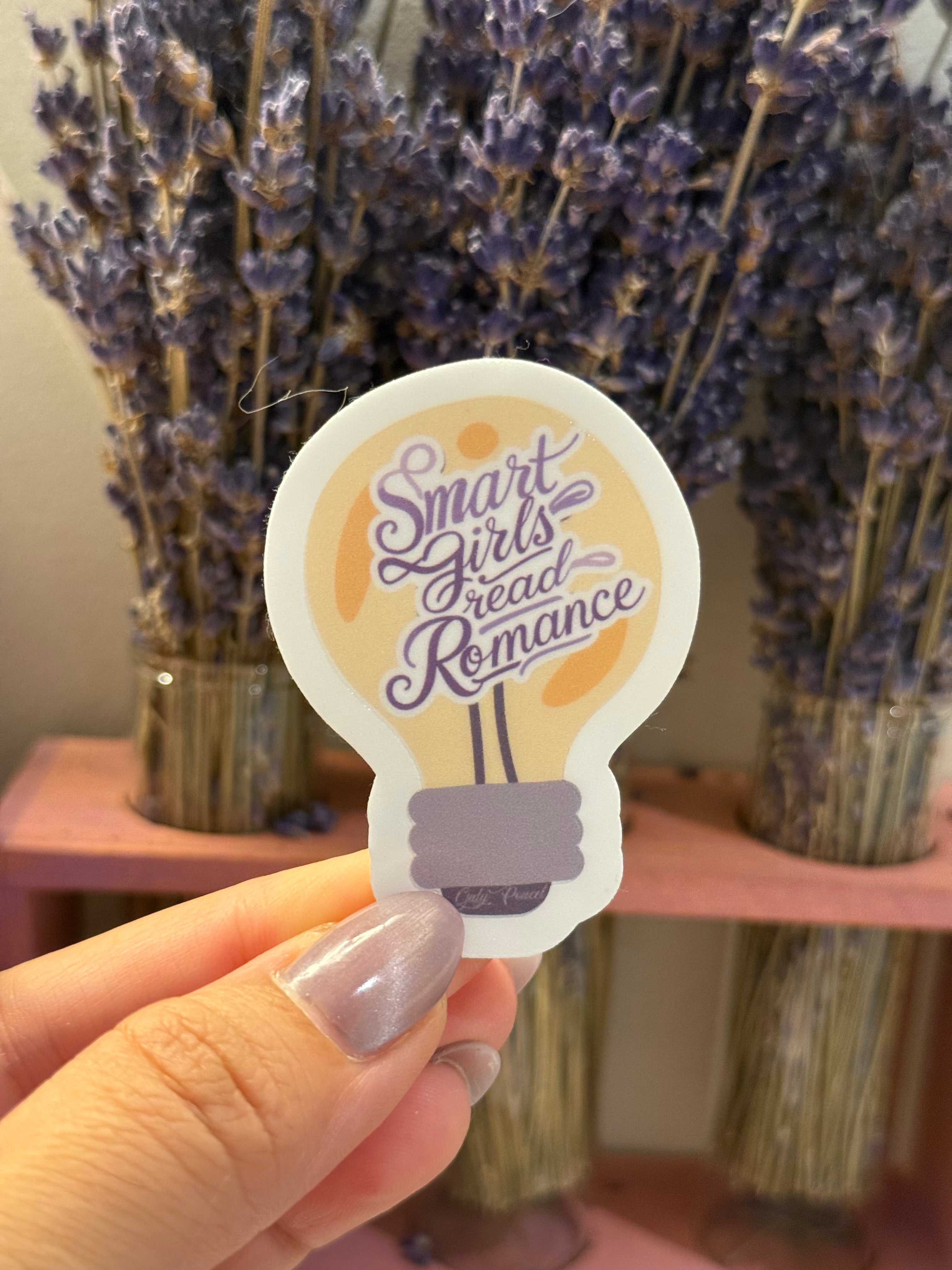 Smart girls read romance sticker