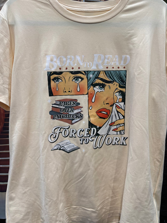 Born to read tshirt