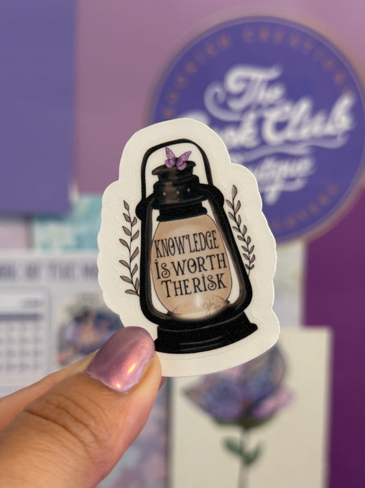 Knowledge Is Worth the Risk Sticker | Emily Wilde Inspired