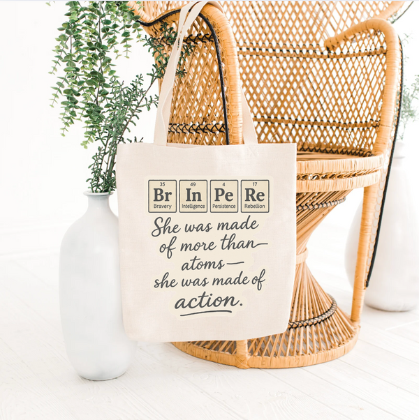 She was made of action Tote Bag
