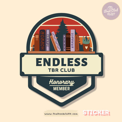 TBR honorary member book sticker 