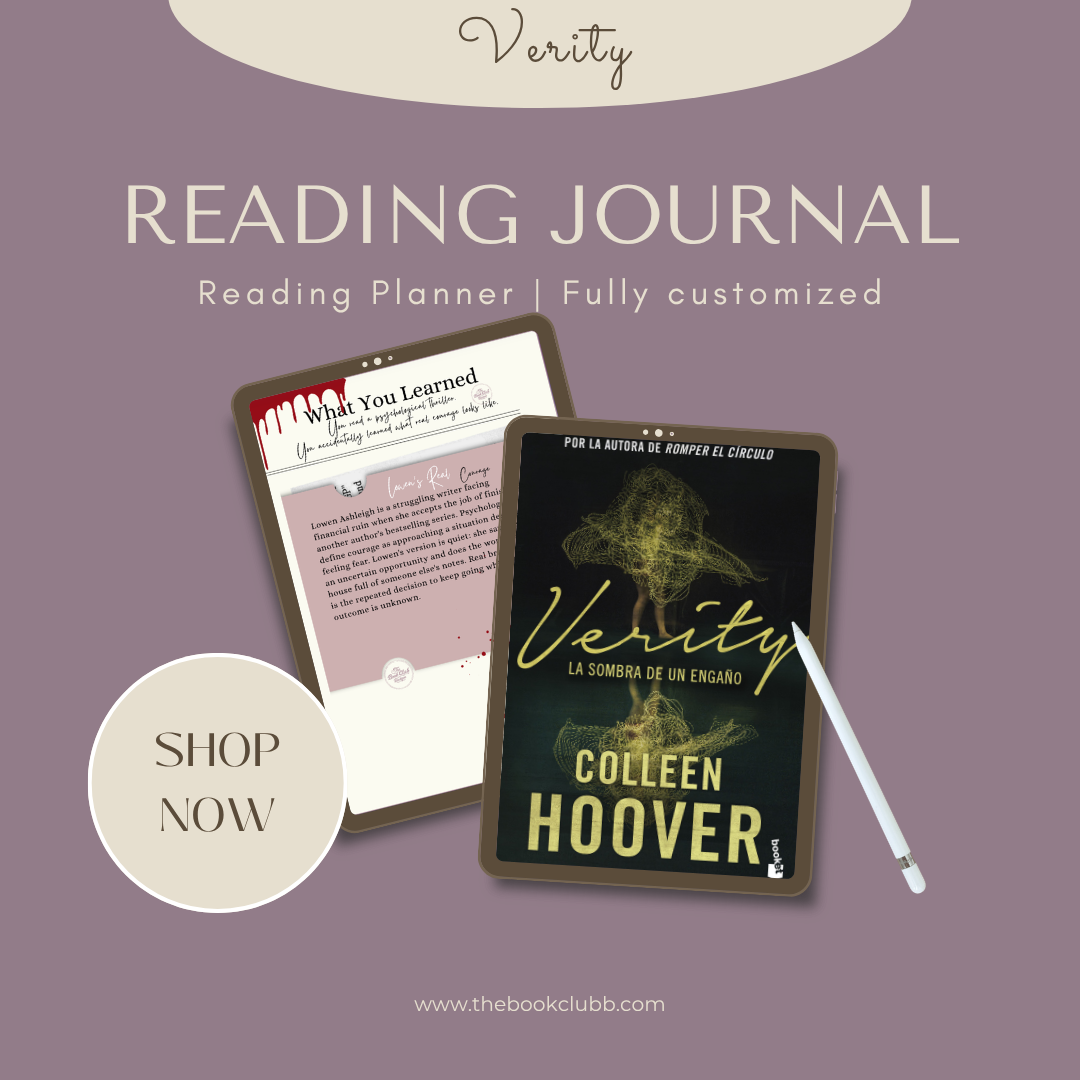 Verity Reading Journal – Printable Digital Book Companion & Tracker (PDF)