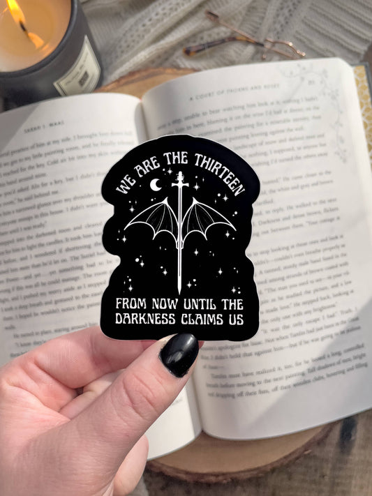 Until Darkness Claims Us Vinyl Sticker | Throne of Glass