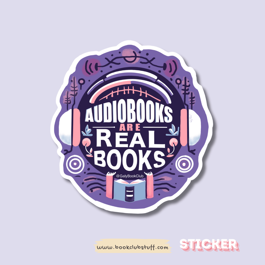 Audiobooks sticker shape | Book stickers – The BookClub Boutique